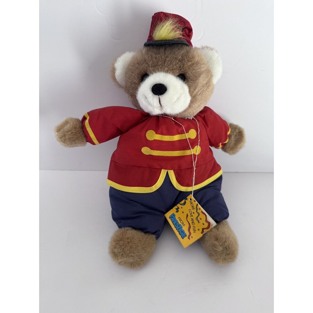 Vintage Prestige Toy Soldier Teddy Bear Plush Red Stuffed Animal 1989 NWT